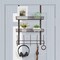 Over The Door metal Storage Rack Coat Hook Shelf Bathroom Office